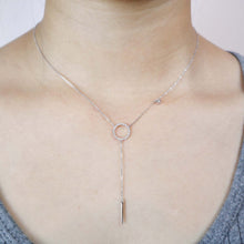 Load image into Gallery viewer, FNIG107_00 ING Diamond Lariat Necklace
