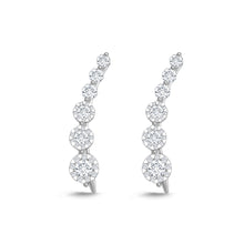 Load image into Gallery viewer, FXBQ301_00 Diamond Bouquets Climber Single Earring
