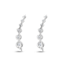 Load image into Gallery viewer, FXBQ301_00 Diamond Bouquets Climber Single Earring
