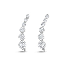 Load image into Gallery viewer, FXBQ306_00 Diamond Bouquets Climber Single Earring
