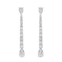 Load image into Gallery viewer, MEDD104_00 Diamond Line Dangling Earrings
