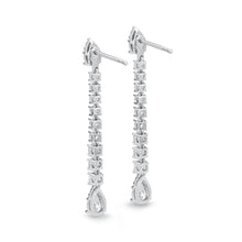 Load image into Gallery viewer, MEDD104_00 Diamond Line Dangling Earrings
