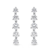 Load image into Gallery viewer, MEDDE03_00 Diamond Line Dangling Earrings
