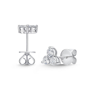 MESPB01_00 Shared Prong Diamond Studs Earrings