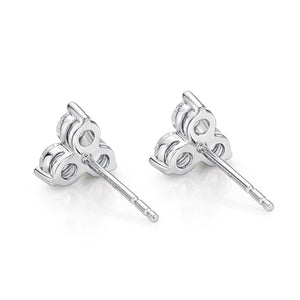 MESPB01_00 Shared Prong Diamond Studs Earrings