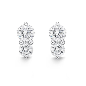 MESPB03_00 Shared Prong Diamond Studs Earrings