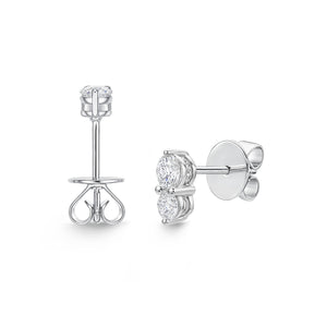 MESPB03_00 Shared Prong Diamond Studs Earrings