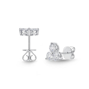 MESPE02_00 Shared Prong Diamond Studs Earrings