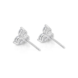 MESPE02_00 Shared Prong Diamond Studs Earrings