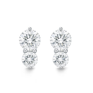 MESPG05_00 Shared Prong Diamond Studs Earrings