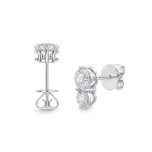 Load image into Gallery viewer, MESPG05_00 Shared Prong Diamond Studs Earrings
