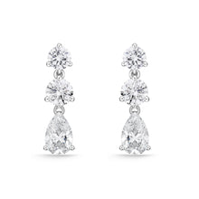 Load image into Gallery viewer, QEDD*05_00 Diamond Line Dangling Semi-Mount Earrings
