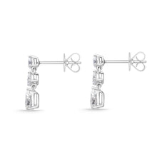 Load image into Gallery viewer, QEDD*05_00 Diamond Line Dangling Semi-Mount Earrings
