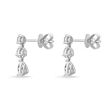 Load image into Gallery viewer, QEDD*05_00 Diamond Line Dangling Semi-Mount Earrings
