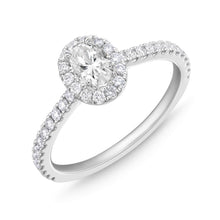 Load image into Gallery viewer, QRHA*25_00 Halo Diamond Engagement Semi-Mount Ring
