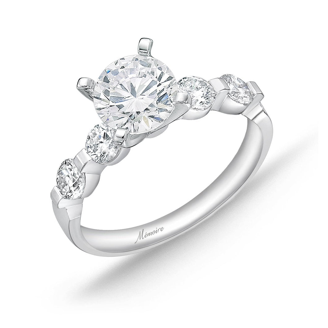 QRPP*05_00 Precious Prong Diamond Engagement Semi-Mount Ring