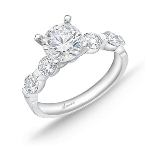 QRPP*06_00 Precious Prong Diamond Engagement Semi-Mount Ring