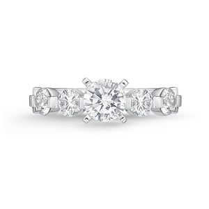 QRPP*06_00 Precious Prong Diamond Engagement Semi-Mount Ring