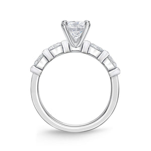 QRPP*06_00 Precious Prong Diamond Engagement Semi-Mount Ring