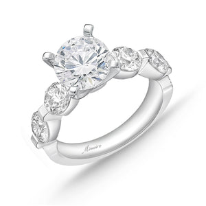 QRPP*07_00 Precious Prong Diamond Engagement Semi-Mount Ring