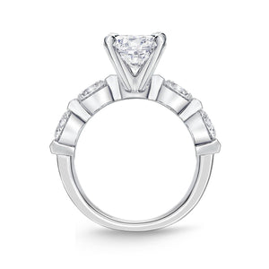 QRPP*07_00 Precious Prong Diamond Engagement Semi-Mount Ring