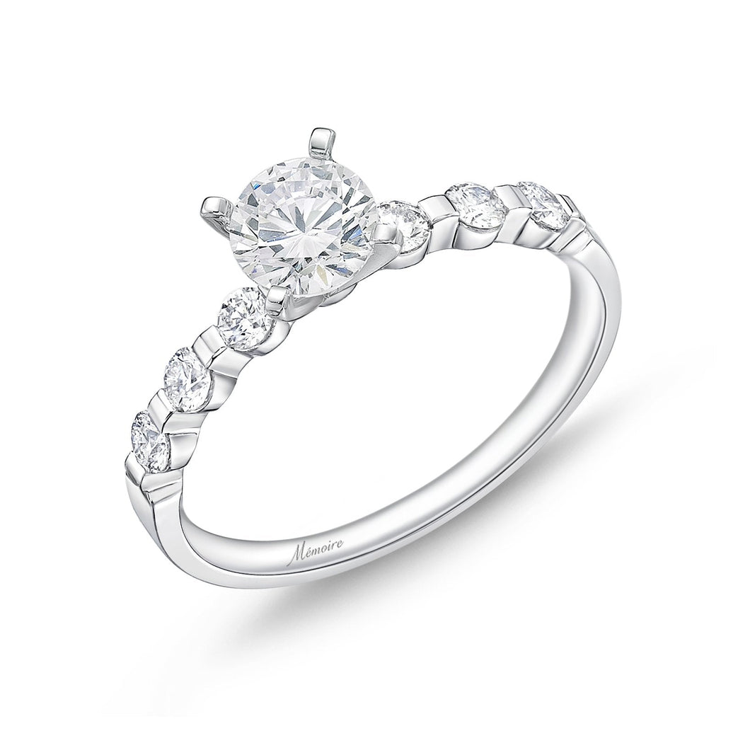 QRPP*08_00 Precious Prong Diamond Engagement Semi-Mount Ring