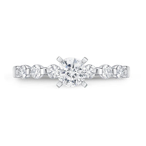 QRPP*08_00 Precious Prong Diamond Engagement Semi-Mount Ring