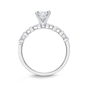 QRPP*08_00 Precious Prong Diamond Engagement Semi-Mount Ring