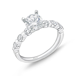 QRPP*09_00 Precious Prong Diamond Engagement Semi-Mount Ring