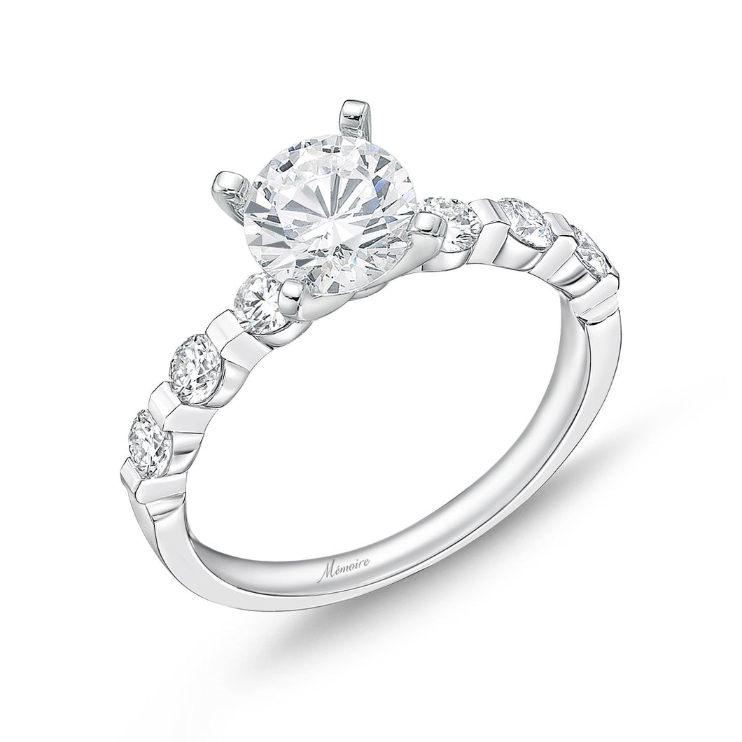 QRPP*09_00 Precious Prong Diamond Engagement Semi-Mount Ring