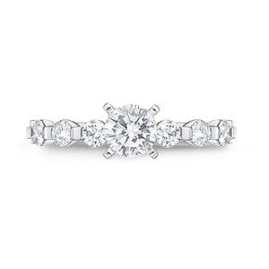 QRPP*09_00 Precious Prong Diamond Engagement Semi-Mount Ring