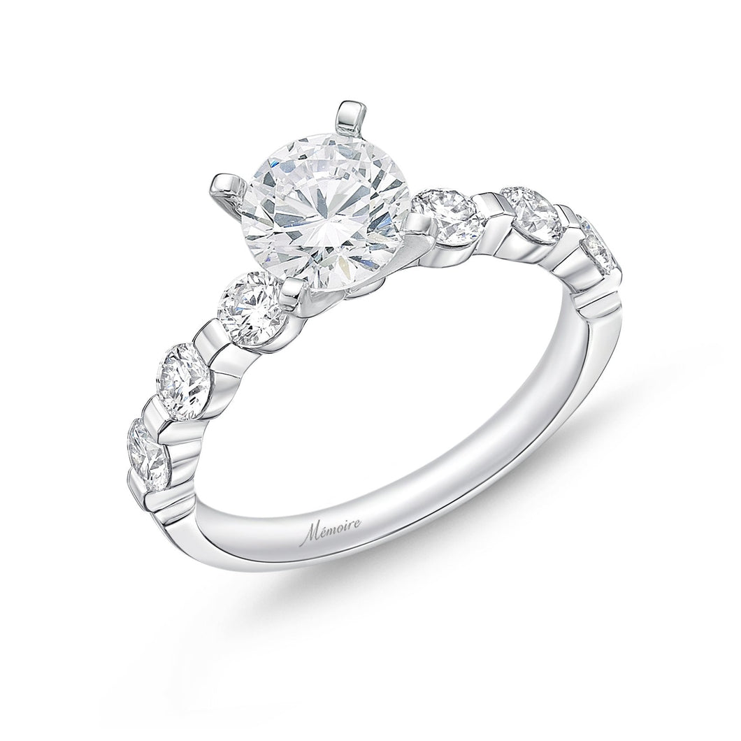 QRPP*10_00 Precious Prong Diamond Engagement Semi-Mount Ring