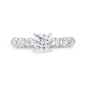 QRPP*10_00 Precious Prong Diamond Engagement Semi-Mount Ring