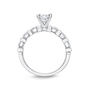 QRPP*10_00 Precious Prong Diamond Engagement Semi-Mount Ring