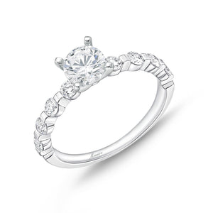 QRPP*12_00 Precious Prong Diamond Engagement Semi-Mount Ring