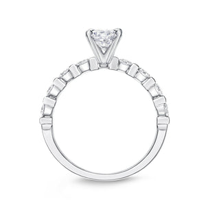 QRPP*12_00 Precious Prong Diamond Engagement Semi-Mount Ring