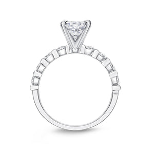 QRPP*13_00 Precious Prong Diamond Engagement Semi-Mount Ring