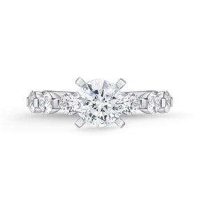 QRPP*14_00 Precious Prong Diamond Engagement Semi-Mount Ring