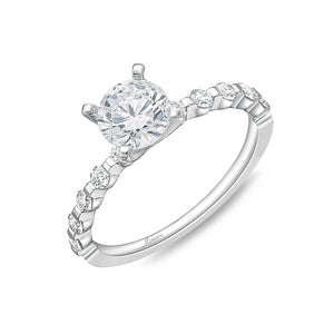 QRPP*15_00 Precious Prong Diamond Engagement Semi-Mount Ring