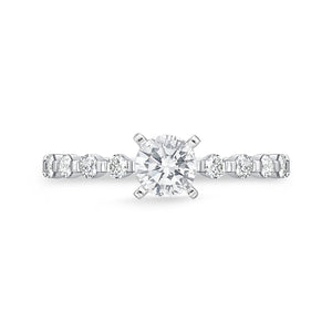 QRPP*15_00 Precious Prong Diamond Engagement Semi-Mount Ring