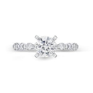 QRPP*17_00 Precious Prong Diamond Engagement Semi-Mount Ring