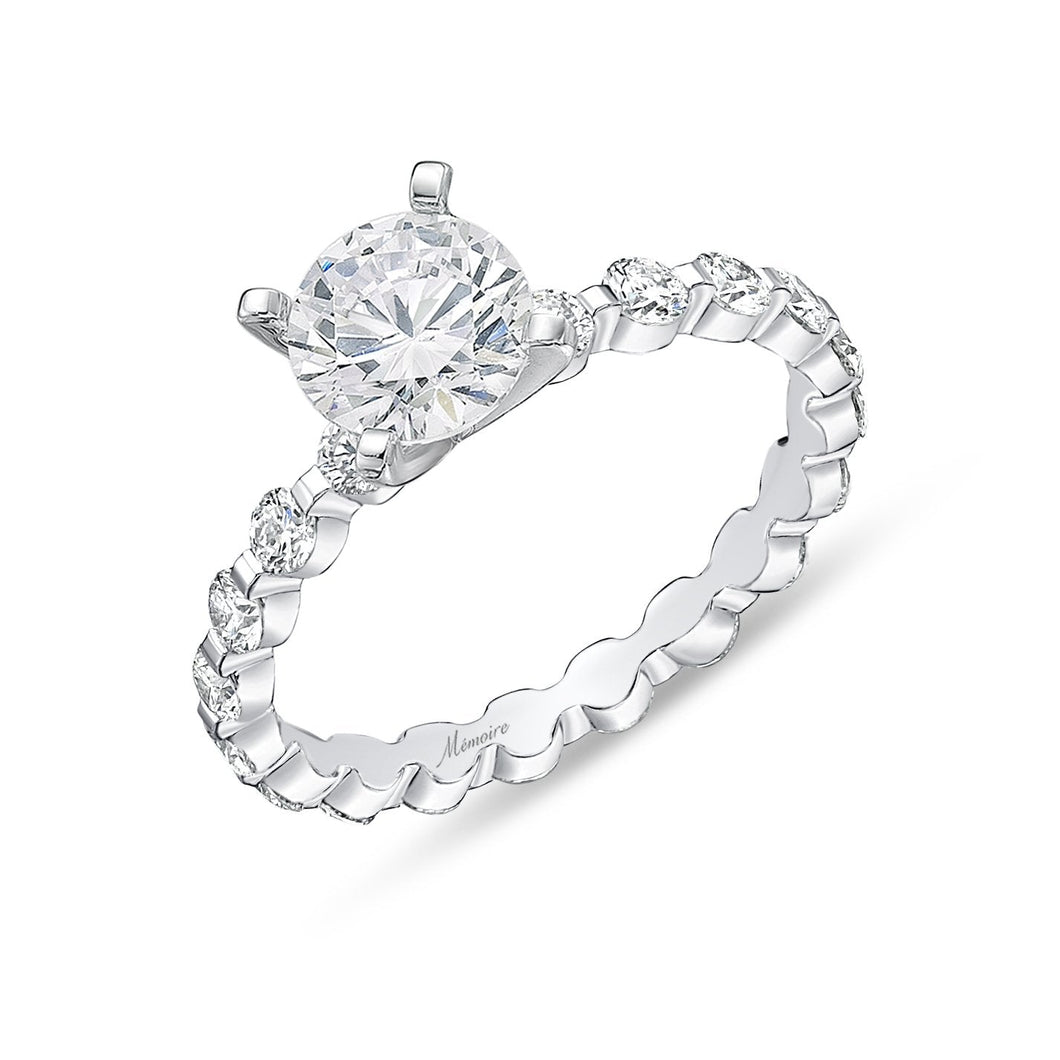 QRPP*18_00 Precious Prong Diamond Engagement Semi-Mount Ring