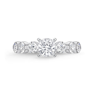 QRPP*21_00 Precious Prong Diamond Engagement Semi-Mount Ring