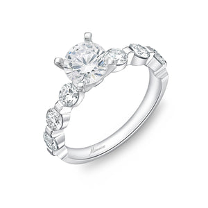 QRPP*24_00 Precious Prong Diamond Engagement Semi-Mount Ring