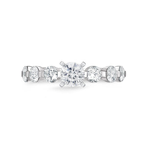 QRPP*24_00 Precious Prong Diamond Engagement Semi-Mount Ring