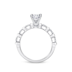 QRPP*24_00 Precious Prong Diamond Engagement Semi-Mount Ring