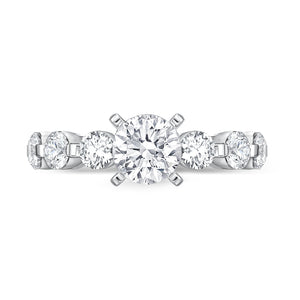 QRPP*25_00 Precious Prong Diamond Engagement Semi-Mount Ring