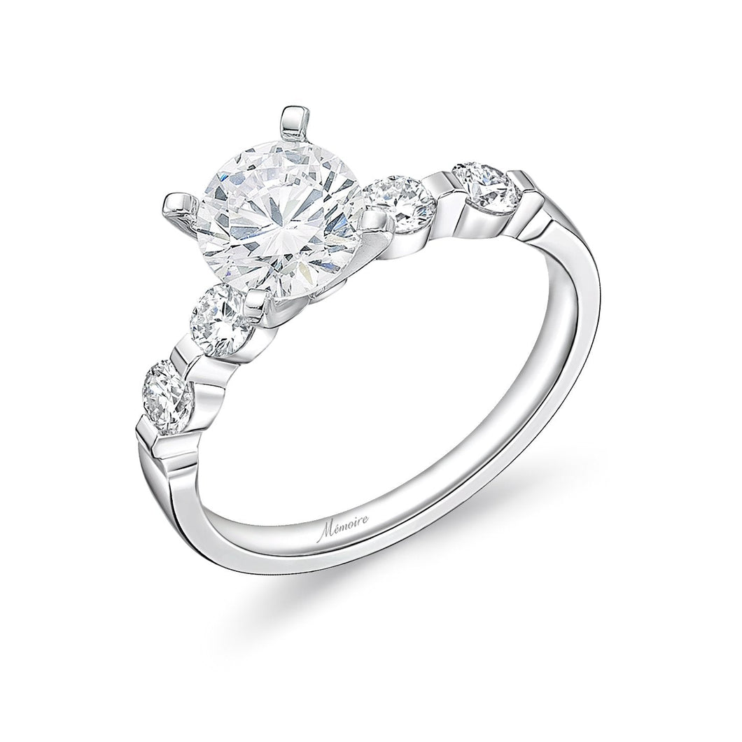 QRPP*26_00 Precious Prong Diamond Engagement Semi-Mount Ring