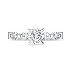 QRPP*26_00 Precious Prong Diamond Engagement Semi-Mount Ring