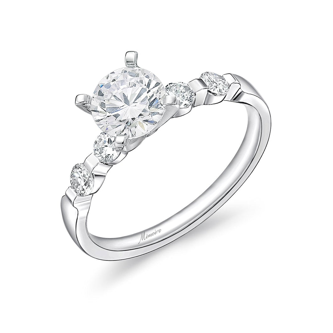 QRPP*27_00 Precious Prong Diamond Engagement Semi-Mount Ring